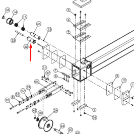 ROLKA PROWADZĄCA ŁAŃCUCH ŻURAWIA P27694